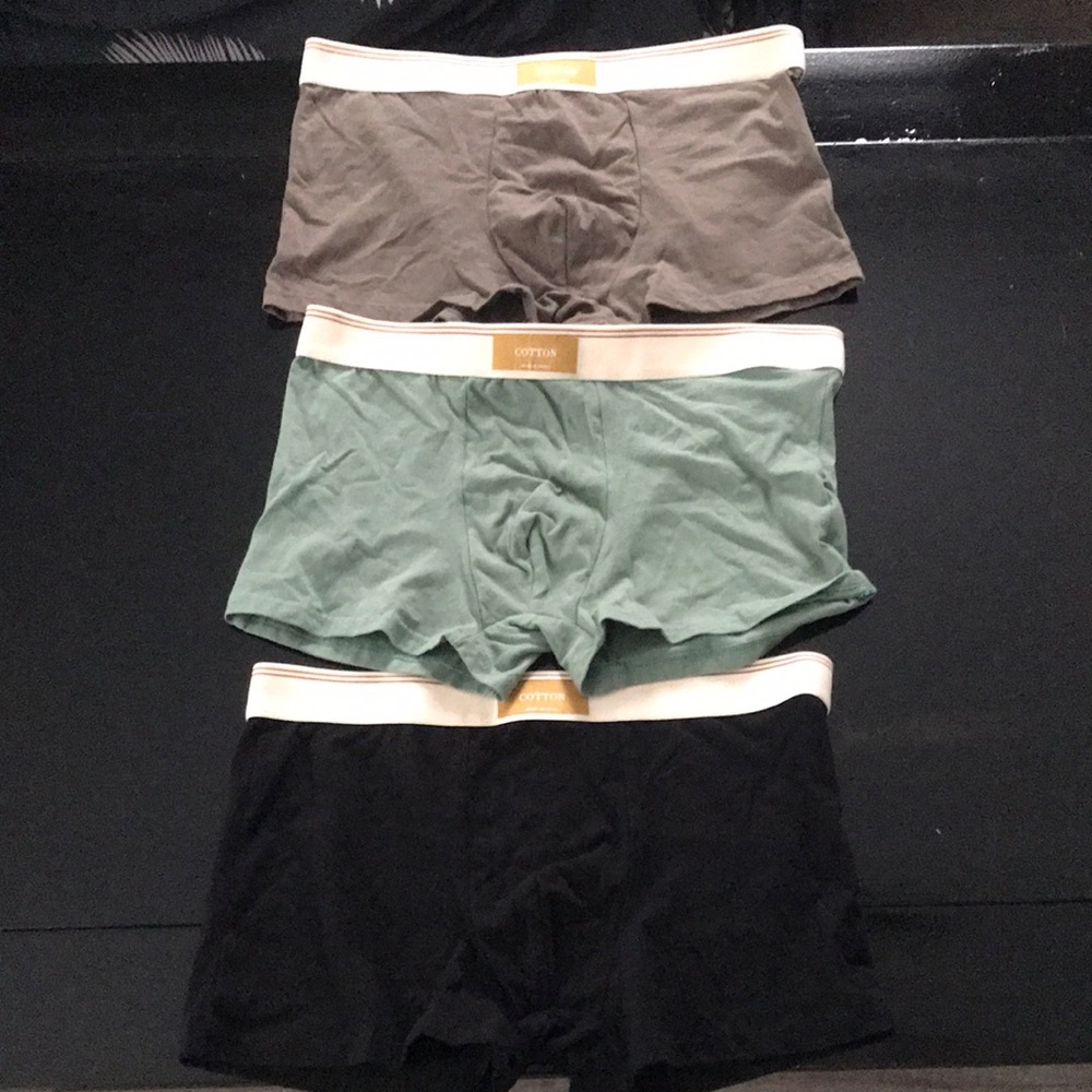 3-Pack Men's Boxer Briefs in Black, Sage Green, and Brown -
